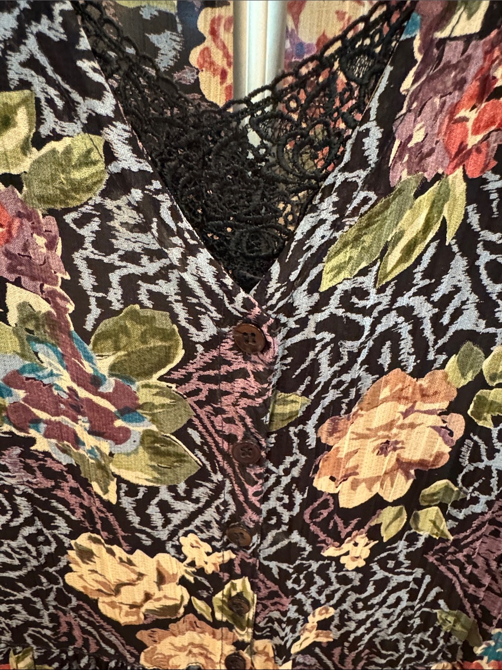 Nostalgia Navy Floral Long-Sleeve Jumpsuit - Picture 3 of 13